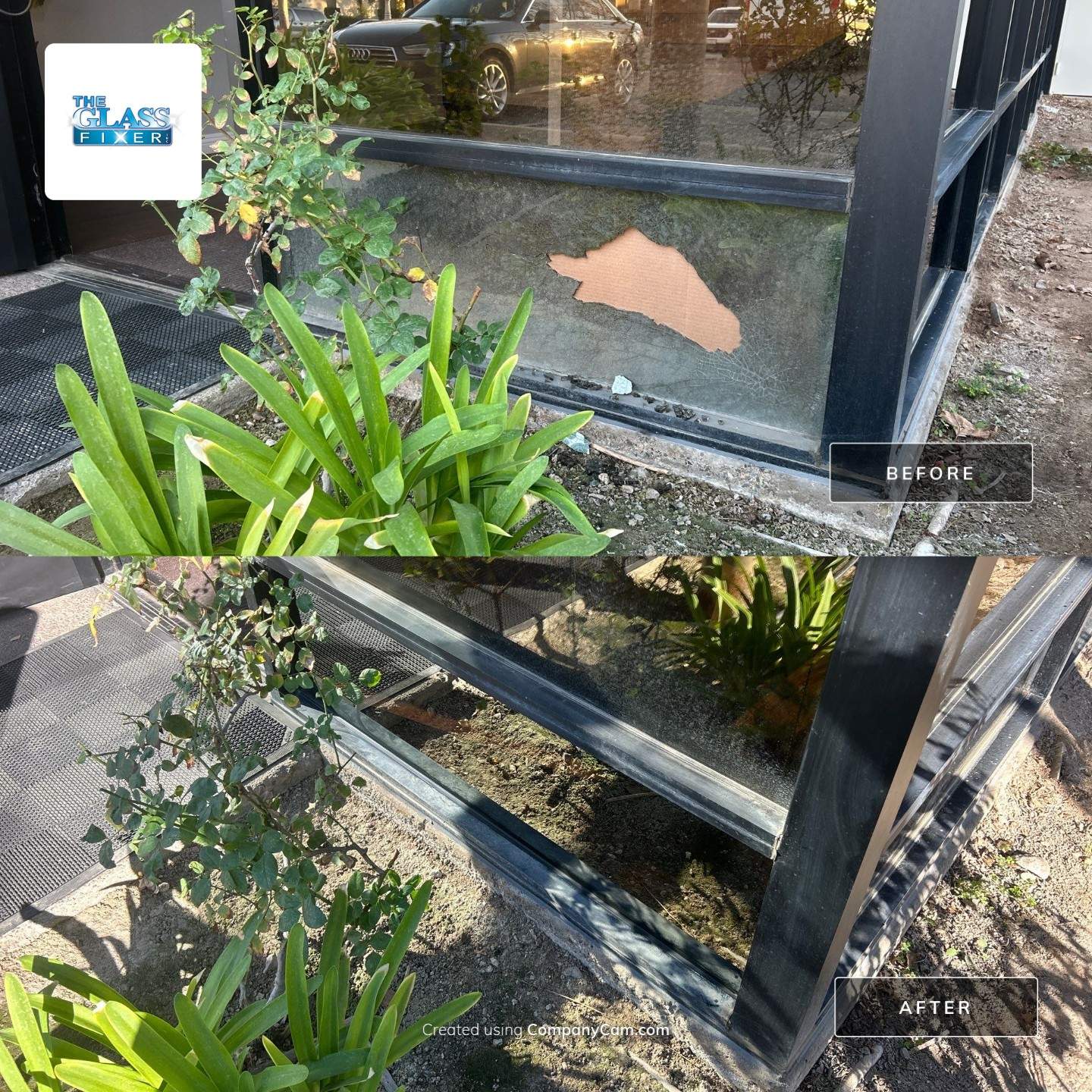 Bronze Glass install in Orange, CA. Tempered Safety Glass