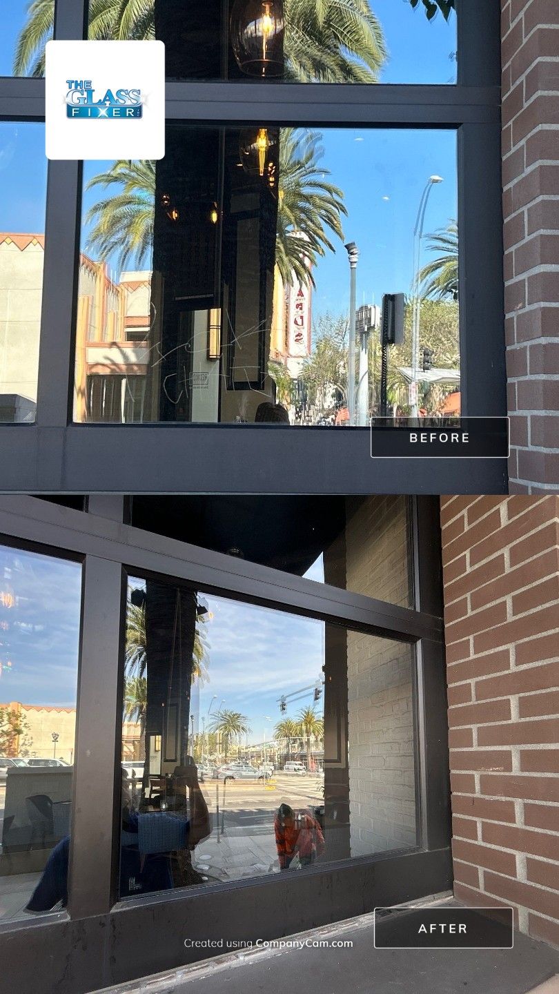Commercial Glass Replacement for Patio Roll-Up Window – Brea, California