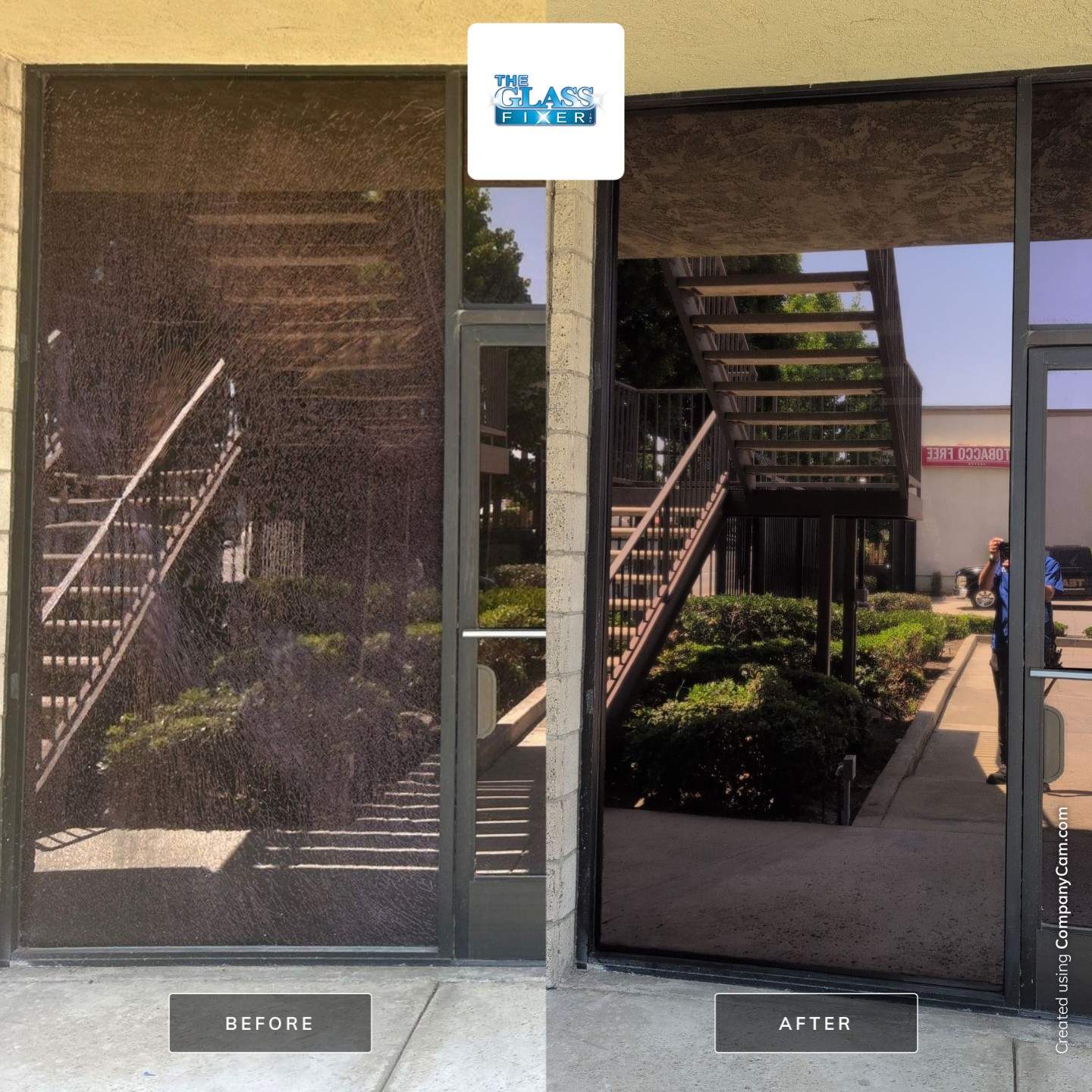 Commercial Storefront Glass Replacement and Custom Film Matching – Glendora, CA