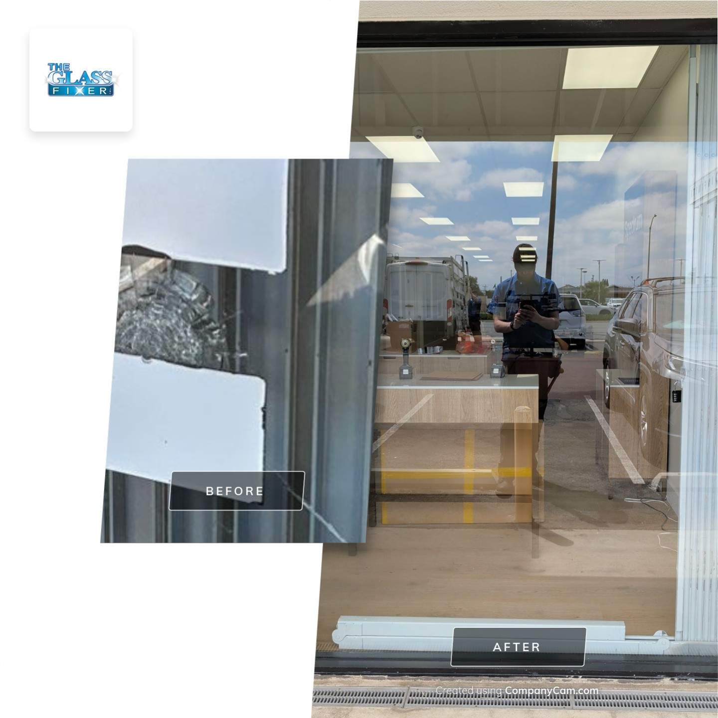 Large Clear Laminated Storefront Glass Replacement – Westminster, California  