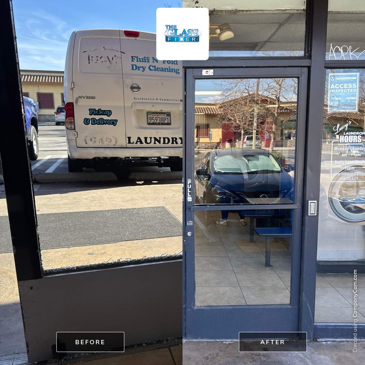 Same Day Door Glass Replacement After Break-In – Fluff & Fold Laundry, Anaheim, CA