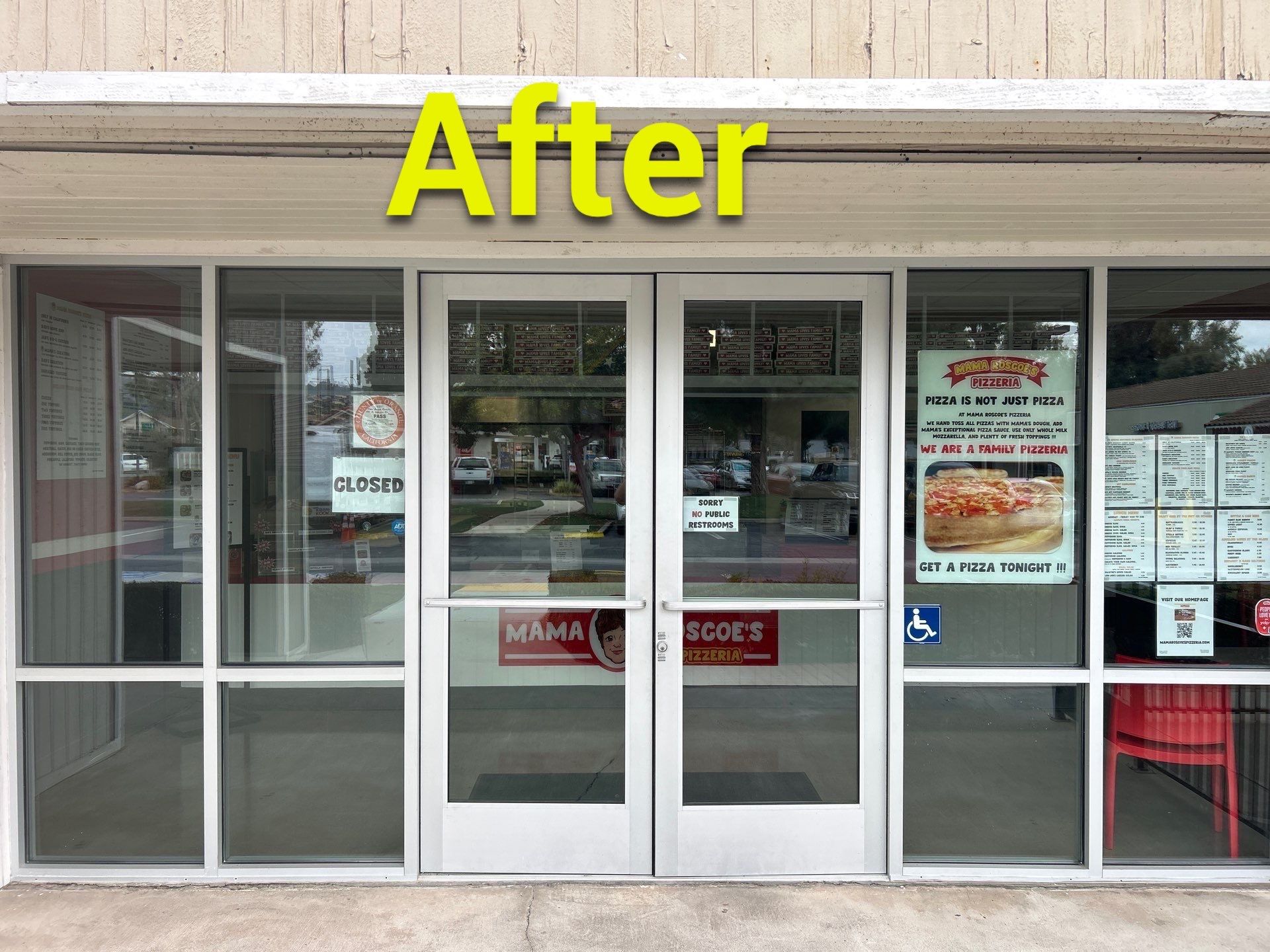 Tempered Low-E Door Glass Replacement for Pizza Restaurant – Anaheim, California